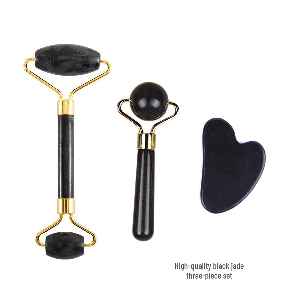 Jade Roller & Gua Sha Facial Massage Three-Piece Set
