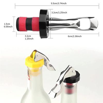 1 Pièce Bouchons à Vin Réutilisables Silicone Bouchon de Bouteille à Vide Extensible Manuel Boisson Bouchon de Bouteille de Vin YY042