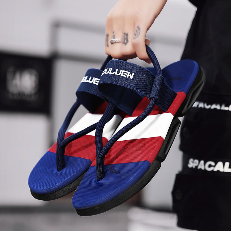 Summer Men's Flip Flops Non-slip Wear-resistant Indoor Slippers Outdoor Fashion Beach Sandals Light Breathable Men Slippers
