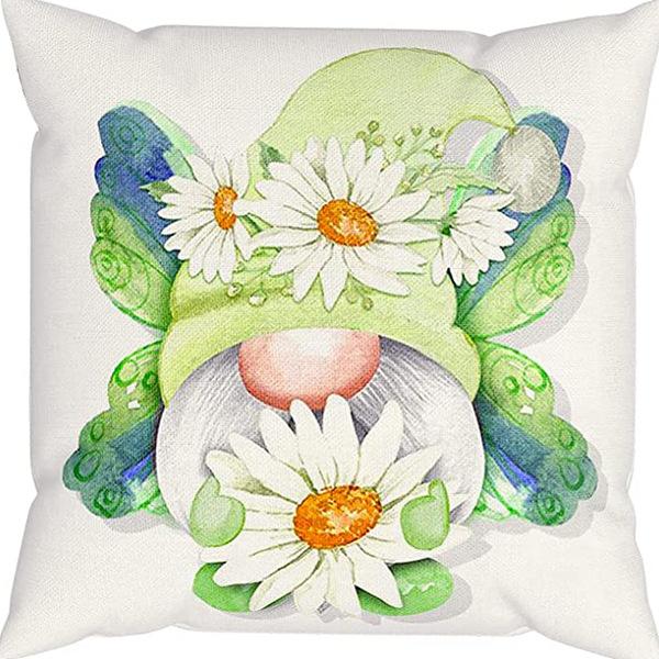 Flowers Daisy Tulip Printed Linen Pillow Case Home Living Room Sofa Bedroom Pillow Case
