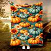 Harvest Pumpkin Spice Blanket Reversible Flannel Throw for Autumn Comfort AllSeason Cozy Thanksgiving Gift