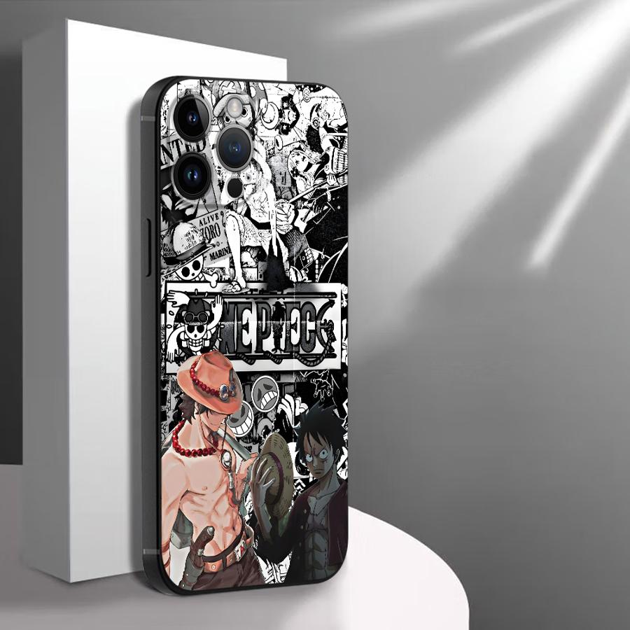 One Piece Comic Zoro Case for iPhone XS Max 7 8 13 12 11 17 Pro Max 15 16 14 Plus XR 17Air Black Soft Phone Cover