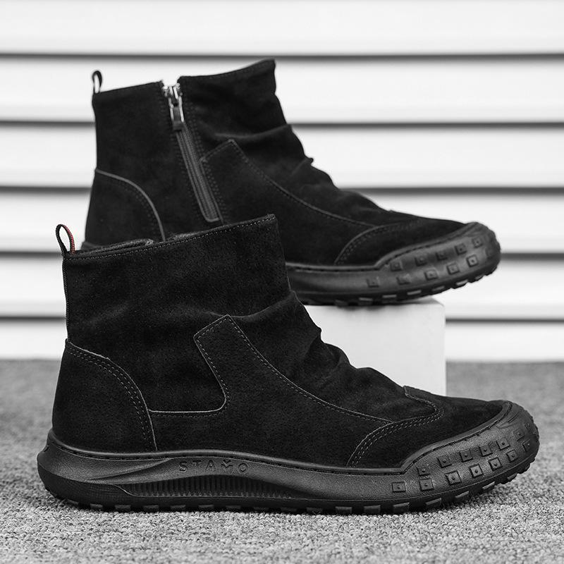 Martin boots men's shoes autumn versatile new high-top waterproof tooling shoes platform British retro men's sports trendy shoes