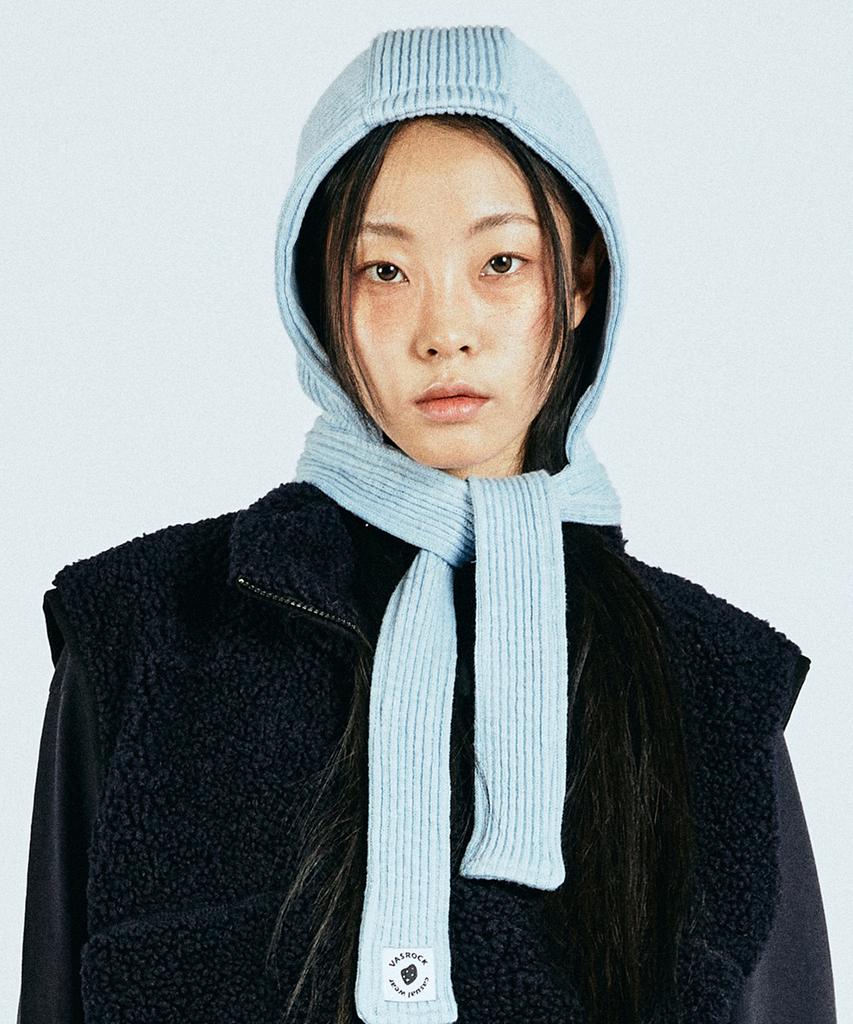 VASROCK Churros Knit Scarf Balaclava Cloud Blue