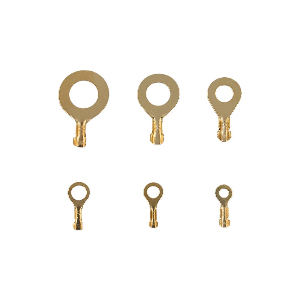 Assorted 150pcs Copper Ring Cable Lugs Brass Connectors for M3 M5 M6 M8 M10 Wire Terminals with Convenience Box
