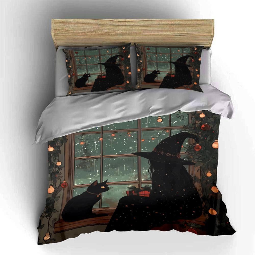 Design di strega accogliente Decorazione per la casa Morbido Confortevole Copripiumino Set Biancheria da letto Incluso 1*Copripiumino & 2*Federe, Regalo