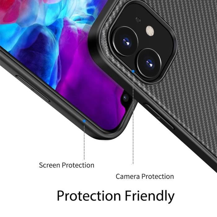 Coque - PROSHOP - iPhone 13 mini - Fibre de carbone - Ultra slim - Noir