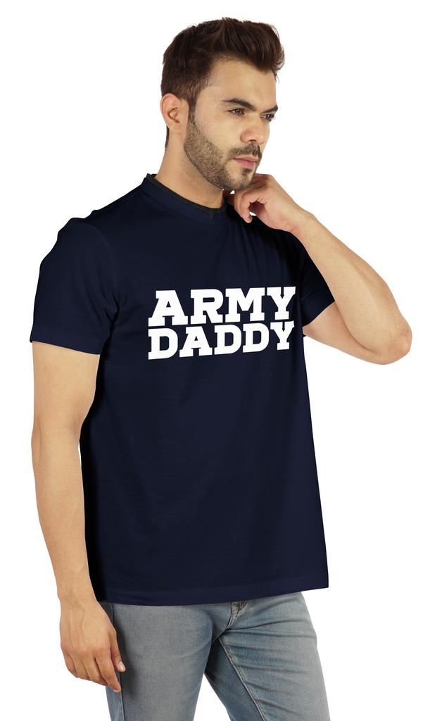 Inkmeso Men  s Tshirt For Military Pride Dad Graphic Quote   Army Daddy   Tee Cotton Jersey