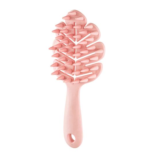 

Long Handle Vented Hair Brush Wide Tooth Anti-static Thin Thick Curly Long Wet Dry Hair Paddle Brush Scalp Massage Hair Styling Detangling Comb рожевий