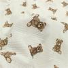 Tecido de Gaze de Algodão Urso dupla camada tecido para bebê material de costura sem flúor para toalha de bebê babador 50x150cm