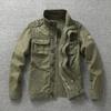 Herrenjacke Herren Denim Retro Cargojacken Outdoor Multi-Taschen Oberteile Feld Freizeitmode Wanderjacken Uniform