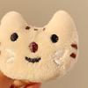 4Pcs Girl Hairpin Mini Plush Kitty Fish Design Secure Hold Hair Clip Side