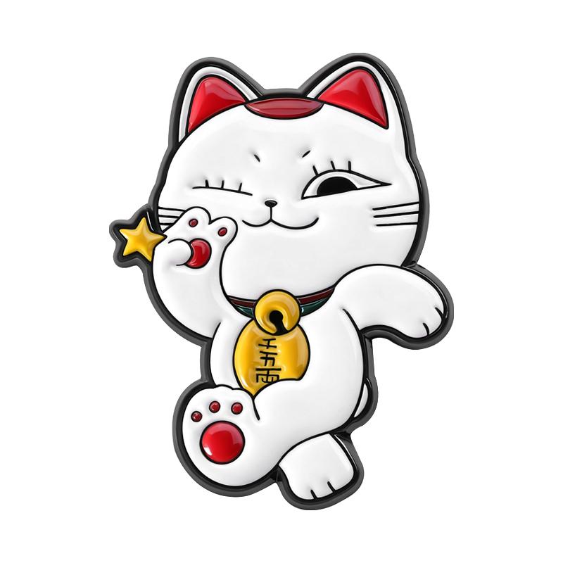 Lucky Cat Enamel Pins Turbo Granny Running Cat Rude Finger Brooches Lapel Badges Clothes Anime Jewelry Gift for Fans Friends