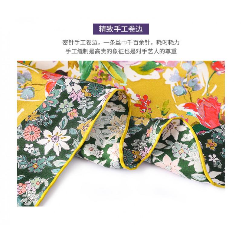 Womens 70cm Silk Square Scarf Fashionable Printed Neckerchief Premium Gift Her
