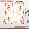 2pcs,Curtains Cute Snowmen And Bird Border (3) Popular Curtains Digital Printed Prints Light Filtering Curtains Decorations For