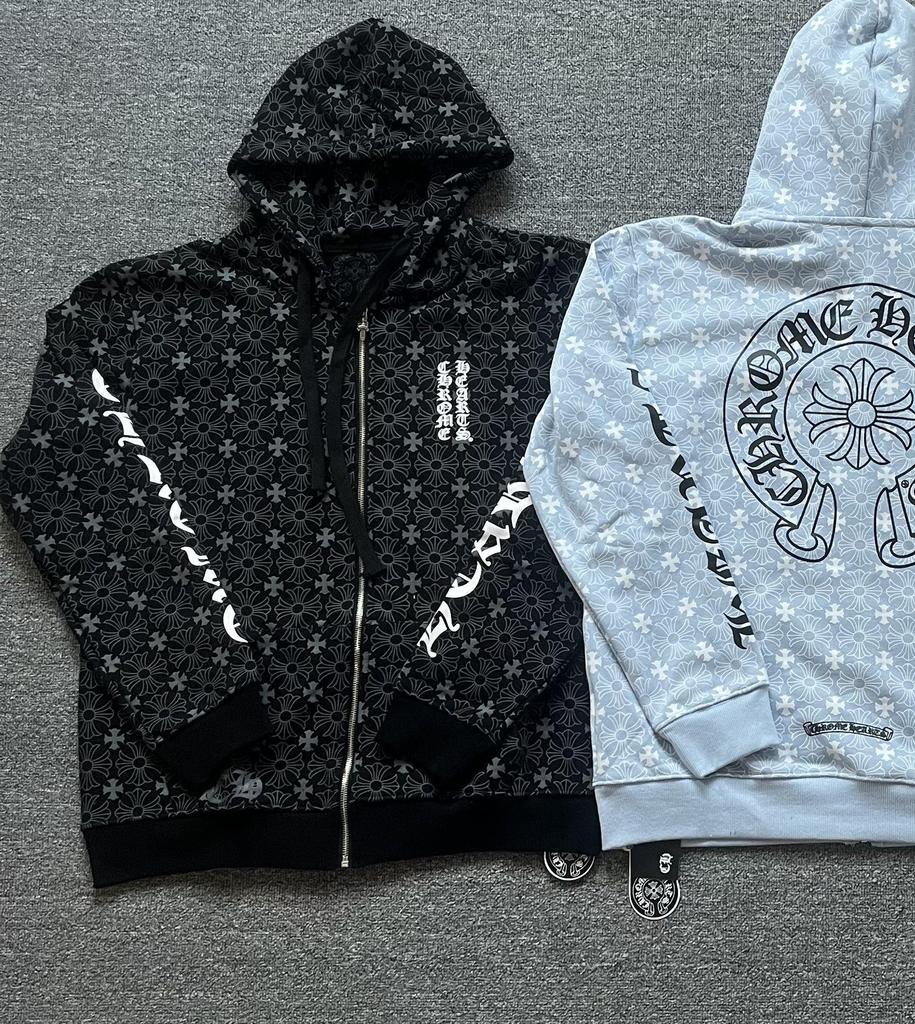 Vyšívaná mikina s křížem a podkovou pro muže a ženy - Podzimní oblečení