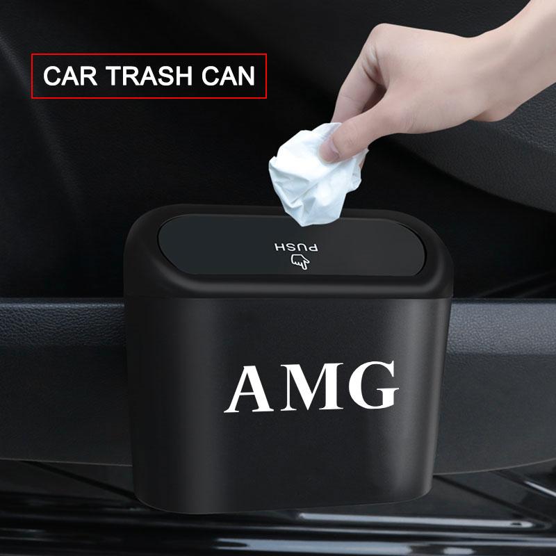 Car Trash Can Storage Box Vehicle Multifunctional Garbage Dust Case For Mercedes Benz AMG GLE GLS GLC CLA GLB ML C500 C200 C300 W204 W206 W205 W203