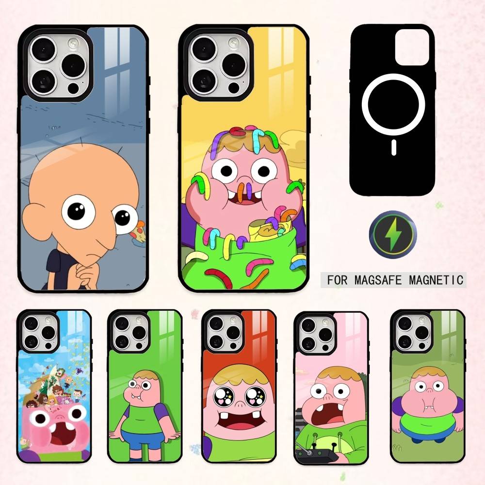 Sassy cartoon C-Clarences Phone Case For iPhone17,16,15,14,13,12,11 Plus,Pro Max Magnetic For Magsafe Wireless Charging
