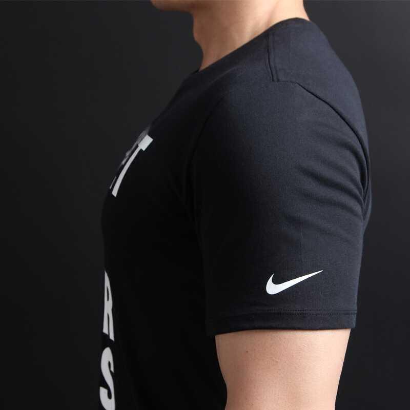 Nike T Shirts Men's Black Crew Neck Moderate Straight Fit 778493-011