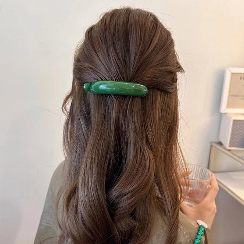 Заколка-банан для хвостика Rakle 1+1 A253 brown