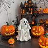 Ghost Figure Ghost Sculpture Spooky Funny Face Expression Gothic For Kitchen Mantel Fireplace Indoor Outdoor Decoration
