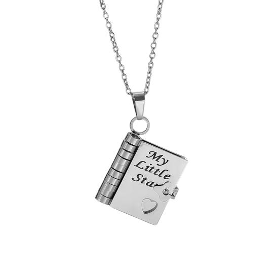 Book Pendant Necklace My Little Star Book Necklace Mini Book