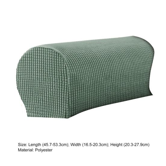 2Pcs Sofa Arm Protector Anti-Slip High Elastic Polyester Soft To Touch Armrest Slipcover