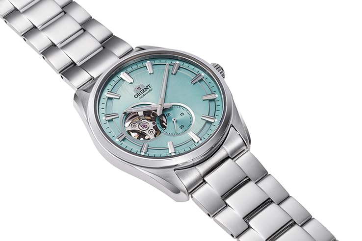 Orient Contemporary Semi-Skeleton Automatic Watch RN-AR0009L Open Heart Men's Light Blue