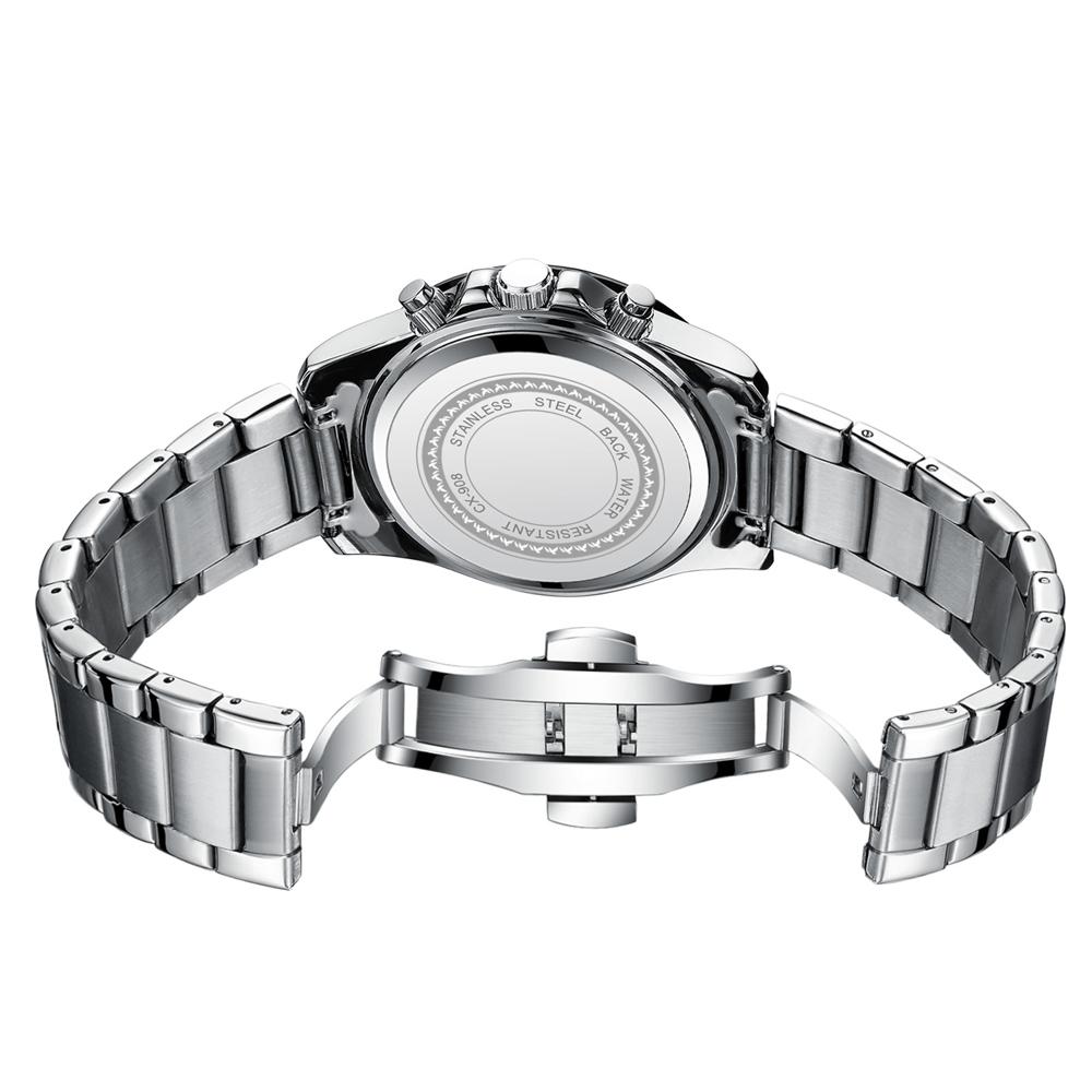 Men Watch Steel Luminous Watches Men's Army Military Quartz Wristwatch Chronograph Male Clock Relogio Masculino