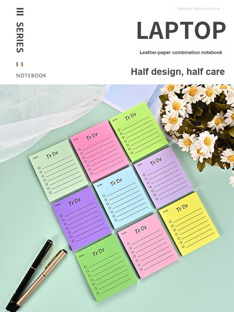 Strong Adhesive Sticky Notes, College Student Version Label Stickers, N-Times Paste Note Paper, Small Pocket Memo Pads