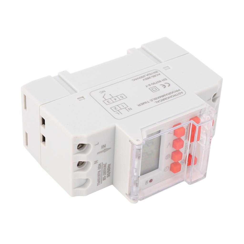 7 Days Programmable Timer Switch Digital LCD Display Electronic Countdown 24 Hours TM919TK30A