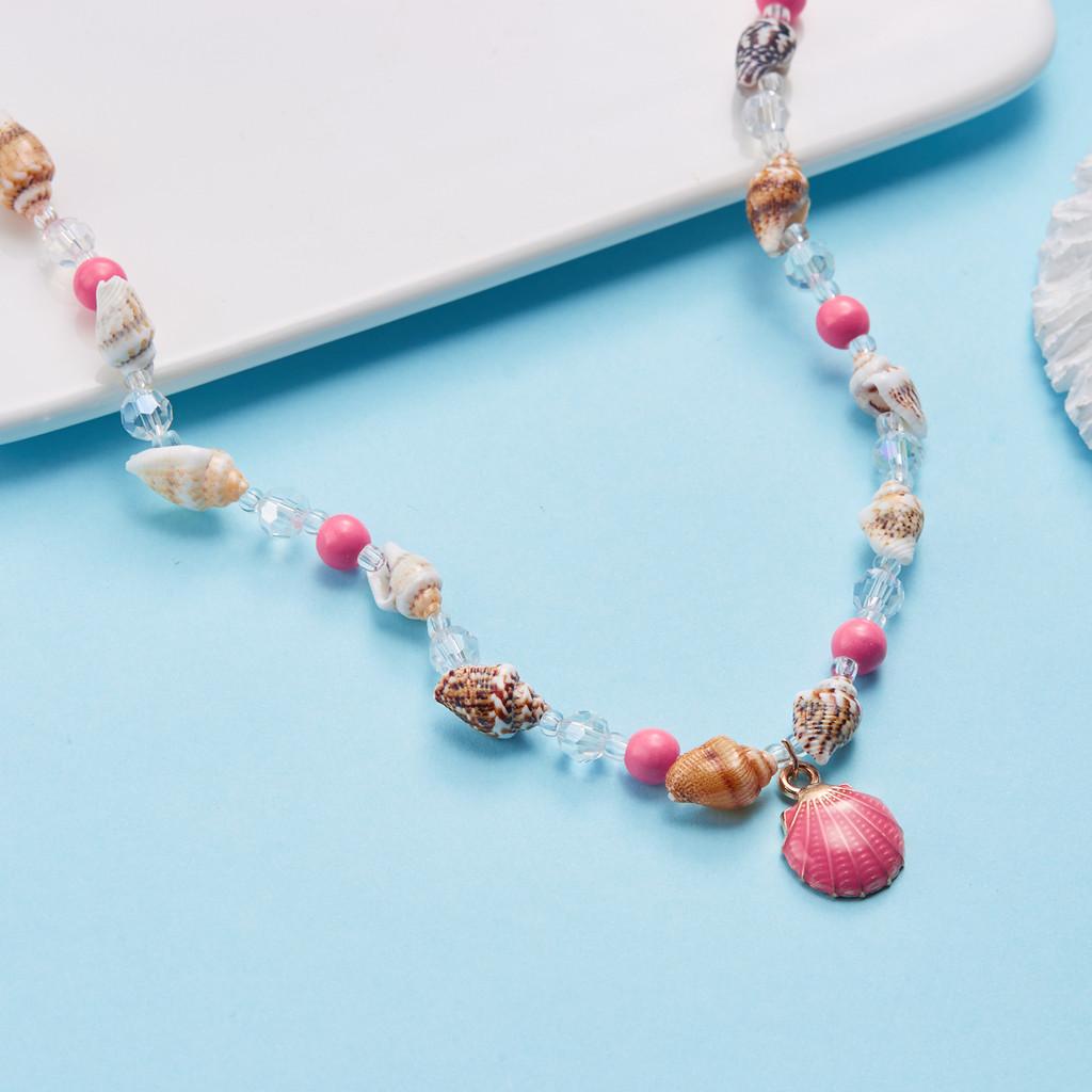 

Кулон-ожерелье с ракушкой и геометрическим дизайном для летней пляжной одежды Женский Style4