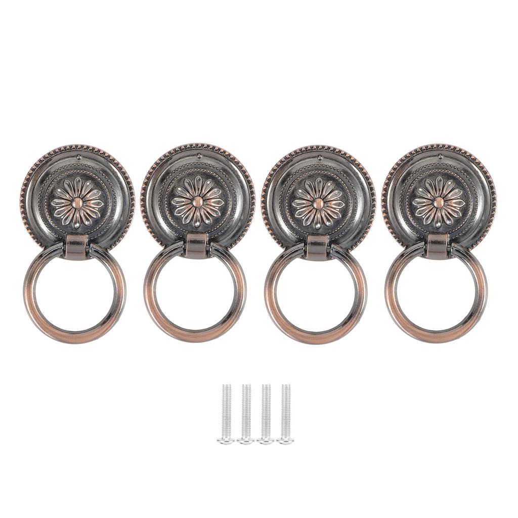 4Pcs Door     Antique Zinc Alloy Drawer Closet Cabinet Handles Hardware Fitting