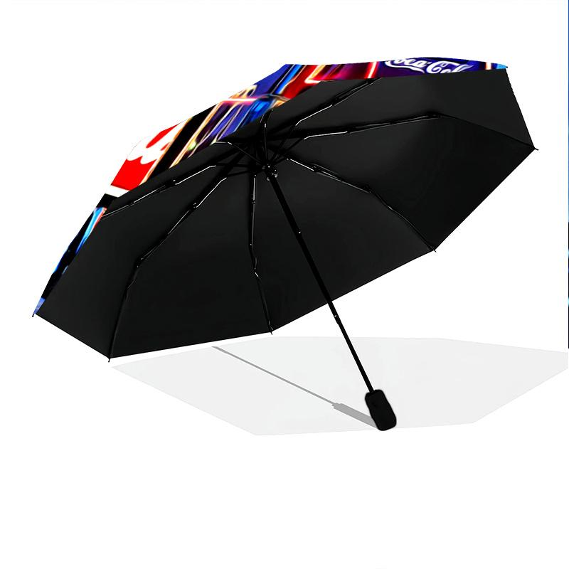 1PC Coca-cola Christmas Delivery Automatic Umbrella - Suitable Travel Outdoor Portable Umbrella Birthday Gift Daily Essentials