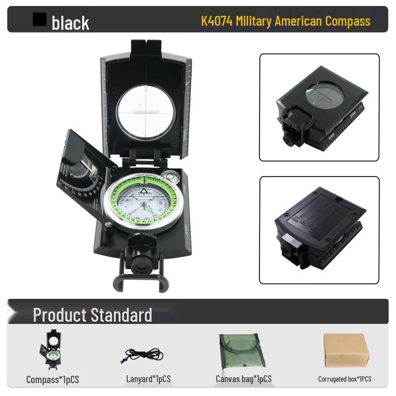 Outdoor Multi-Function Metal Compass with Inclinometer