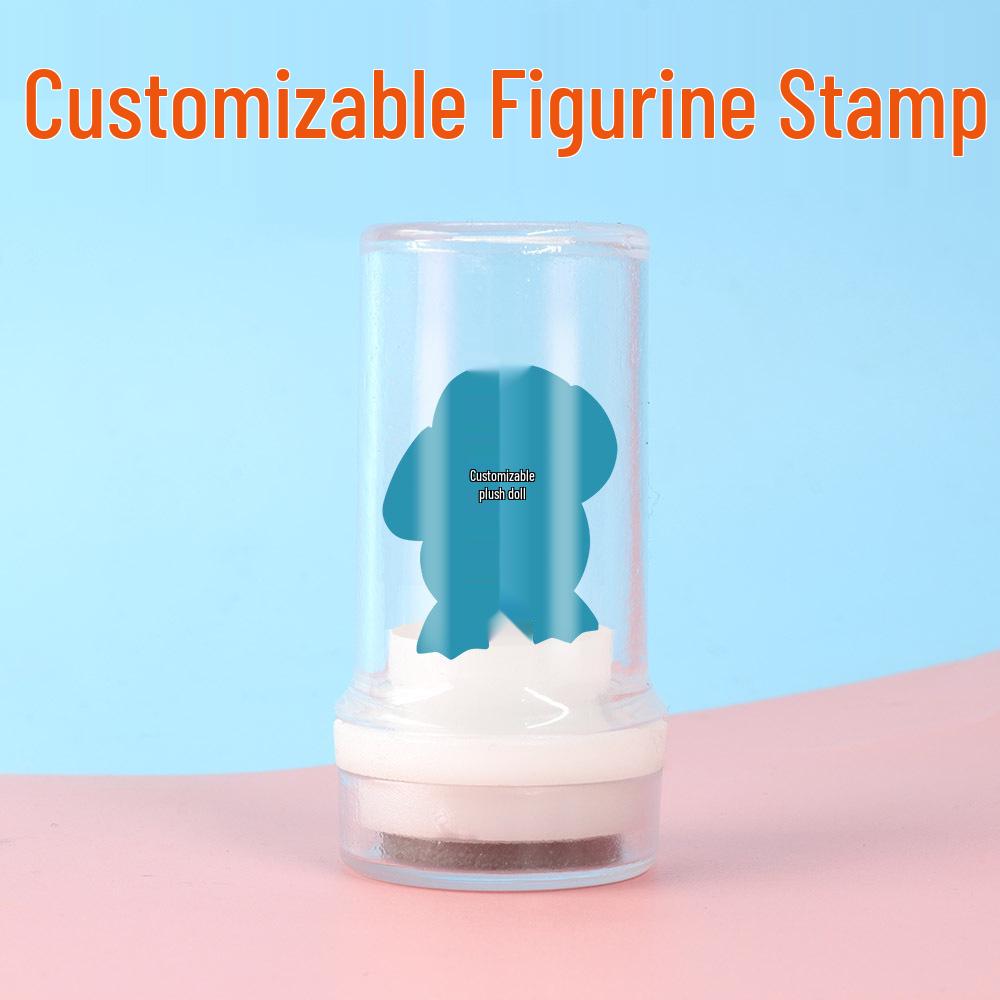 Custom Cartoon Teacher Stamp: Transparent, Photosensitive Round Seal for Student Feedback