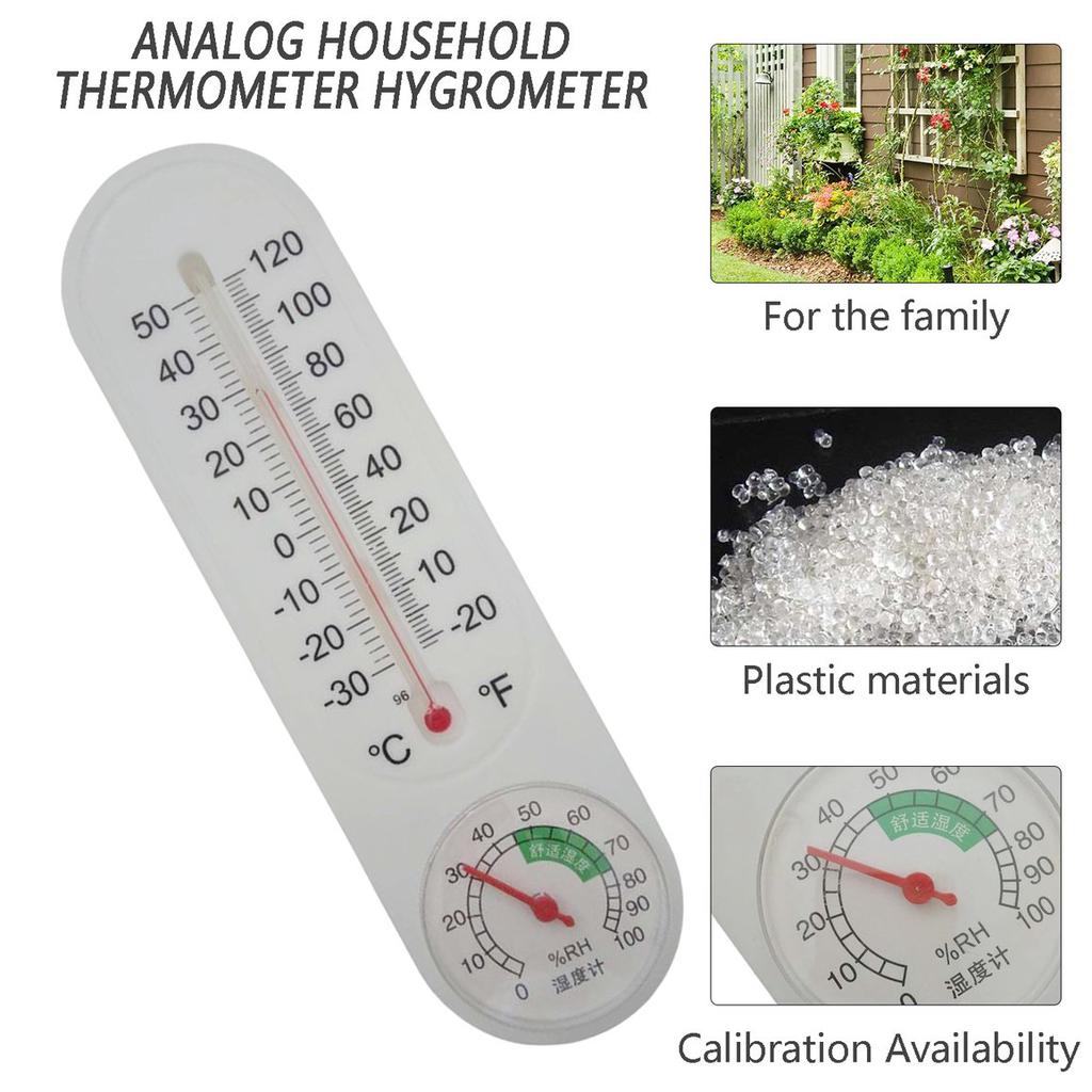shengerm Thermometer Humidity Analog Household Thermometer Hygrometer Wall-Mounted Tester Measure Home Popular New