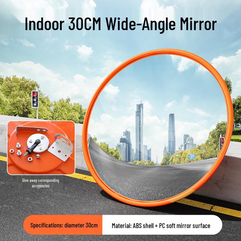 80CM Outdoor Traffic Wide-Angle Convex Mirror, Indoor Black Back Anti-Theft Mirror