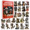 1 Pc Sarcastic Raccoon Advent Calendar 2025, 24 Days Funny Christmas Countdown With 2D Acrylic Raccoon Ornaments, Holiday Gift