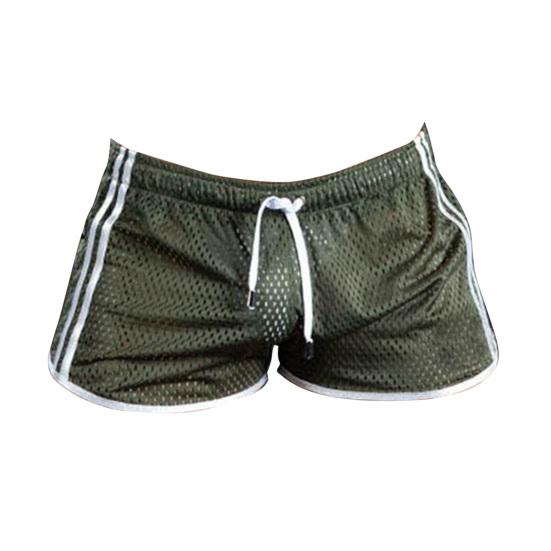 Breathable Short Pants Drawstring Design Polyester Quick Drying Adjustable Men Summer Mesh Pants for Daily Wear