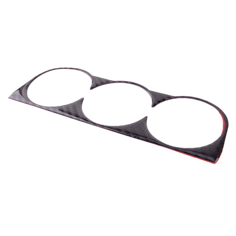 Car Center Console Compass Panel Cover Trim Fit for Toyota FJ Cruiser 2007-2015 2016 2017 2018 Black Carbon Fiber