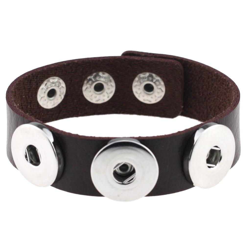 14 Colors Snap Button PU Leather Bracelet Adjustable Wristband for Men Women Gothic Punk Jewelry