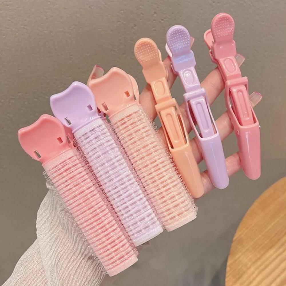4pcs Lazy Hair Curlers Heatless Curls No Heat Hair Rollers Alligator Hair Clip Sleeping Hair Root Fluffy Clip Hair Styling Tools