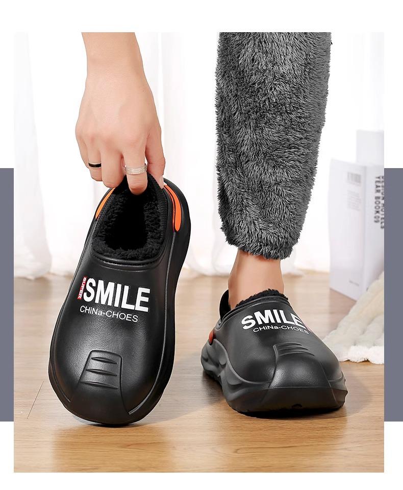 2024 Men's Waterproof Non-Slip Cotton Slippers for Winter - Warm, Large Size, Ideal for Driving and Outdoor Use