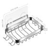 Large Capacity Shower Storage Basket Rustproof Wall-Hung Metal Soap Tray Wall Shelves  Kitchen