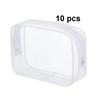 10pcs Clear PVC Makeup Bags with Zipper Transparent Cosmetic Organizer Stackable Travel Toiletry Case Makeup Pouch Cosmetic Bags