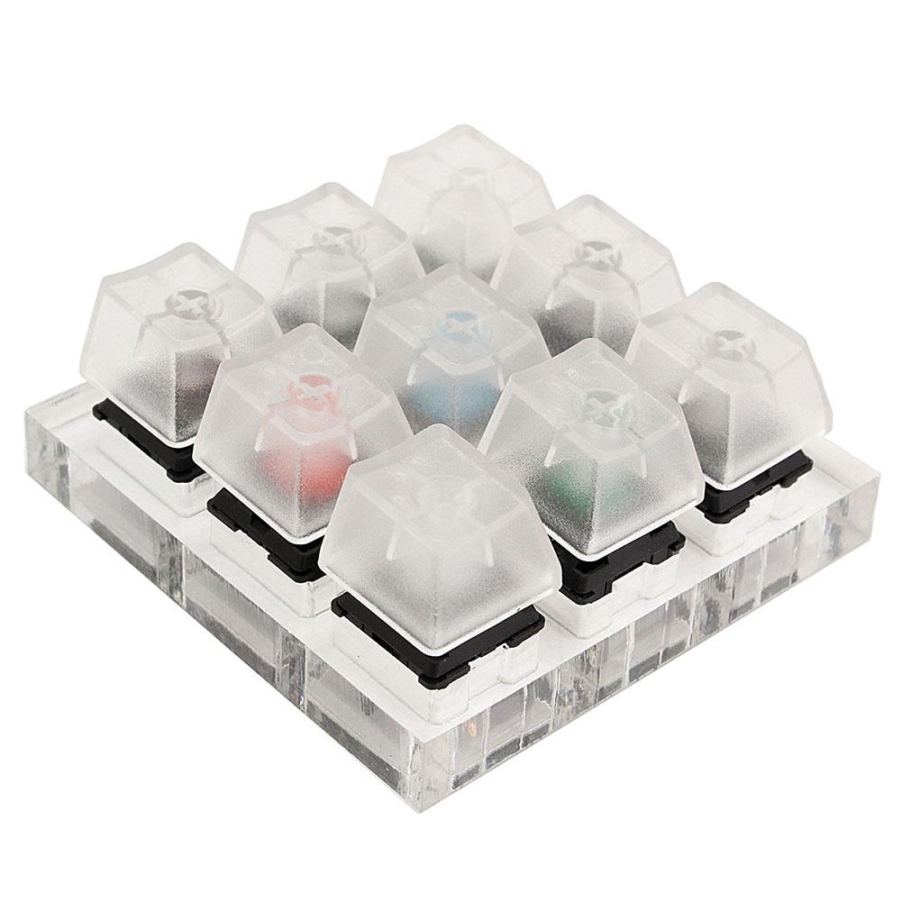 Acrylic Keyboard Tester 9 Clear Plastic Keycap Sampler for Cherry MX Switches Keyboard Keycap Accessories