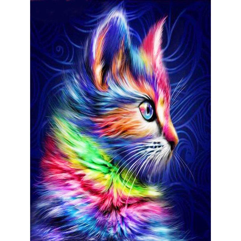 DIY Diamond Painting Monkey Animal Full Round Drill Diamond Embroidery  Cross Bear Dog Decoration Home 40x50cm