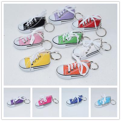 Random Color Mini Canvas Shoes Keychain 7.5CM Small Shoe Pendant Car Bag Charm