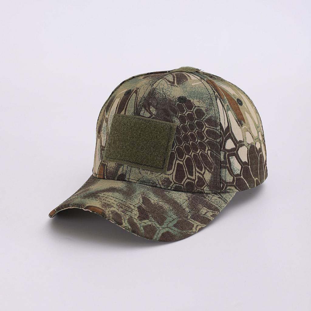 Military Fans Outdoor High-Quality Python Velcro Baseball Cap Men'S Tactical Camouflage Hat Sports Mesh Cap
